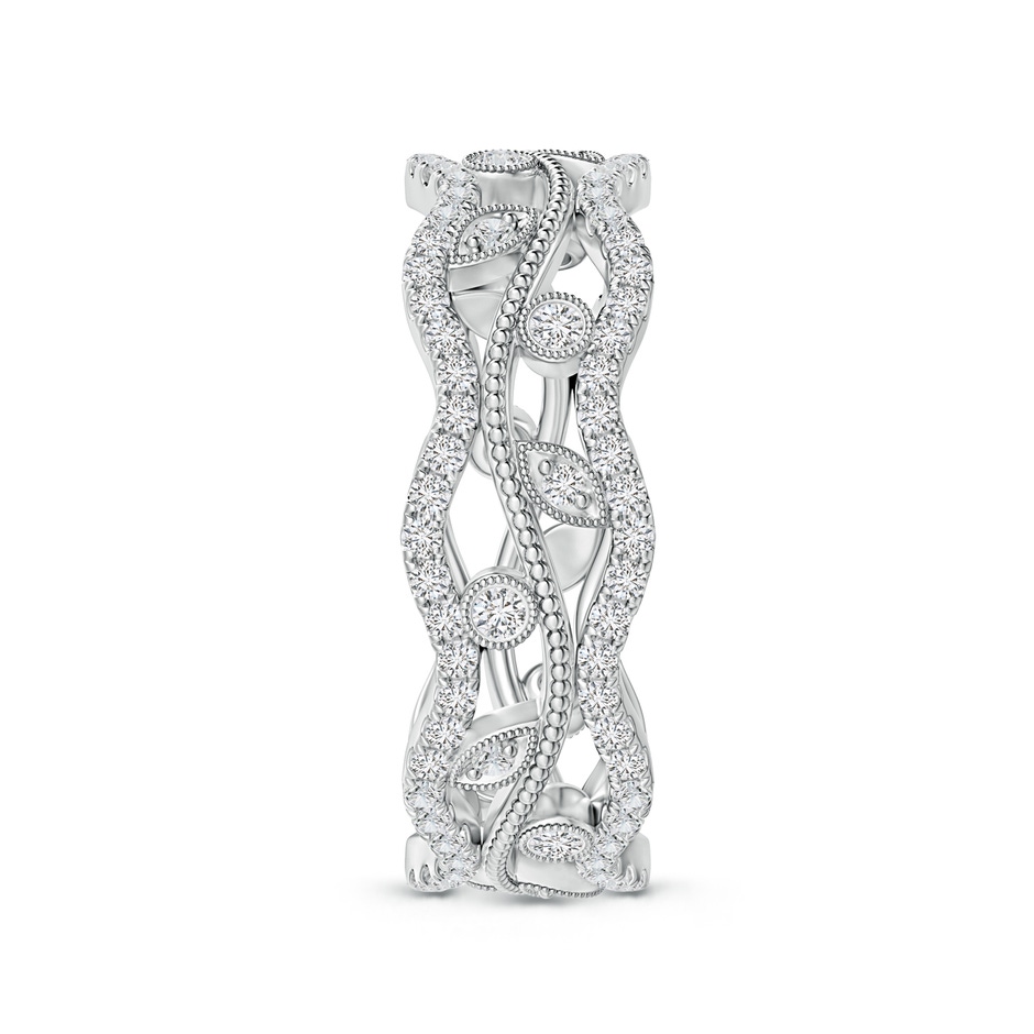 1.5mm HSI2 Bezel-Set Diamond Vine and Leaf Eternity Band in 55 White Gold side-2