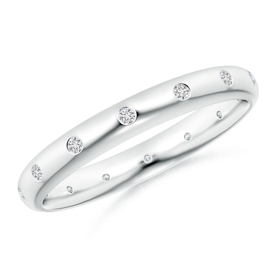 1.3mm HSI2 Gypsy-Set Round Diamond Eternity Band in White Gold 