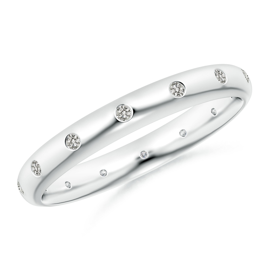 1.3mm KI3 Gypsy-Set Round Diamond Eternity Band in White Gold 