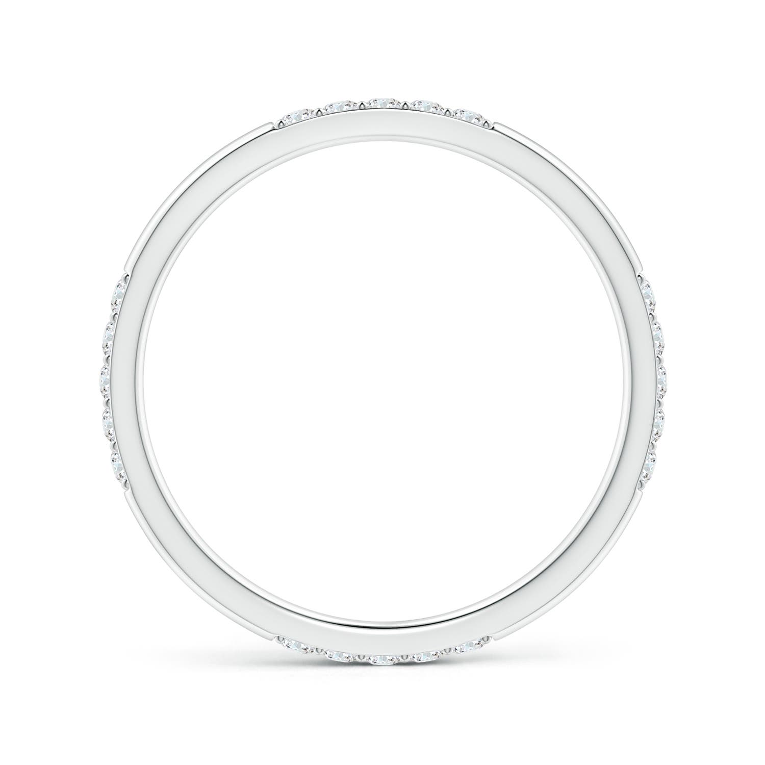 1.3mm GVS2 Prong-Set Diamond Stackable Wedding Band in 50 White Gold