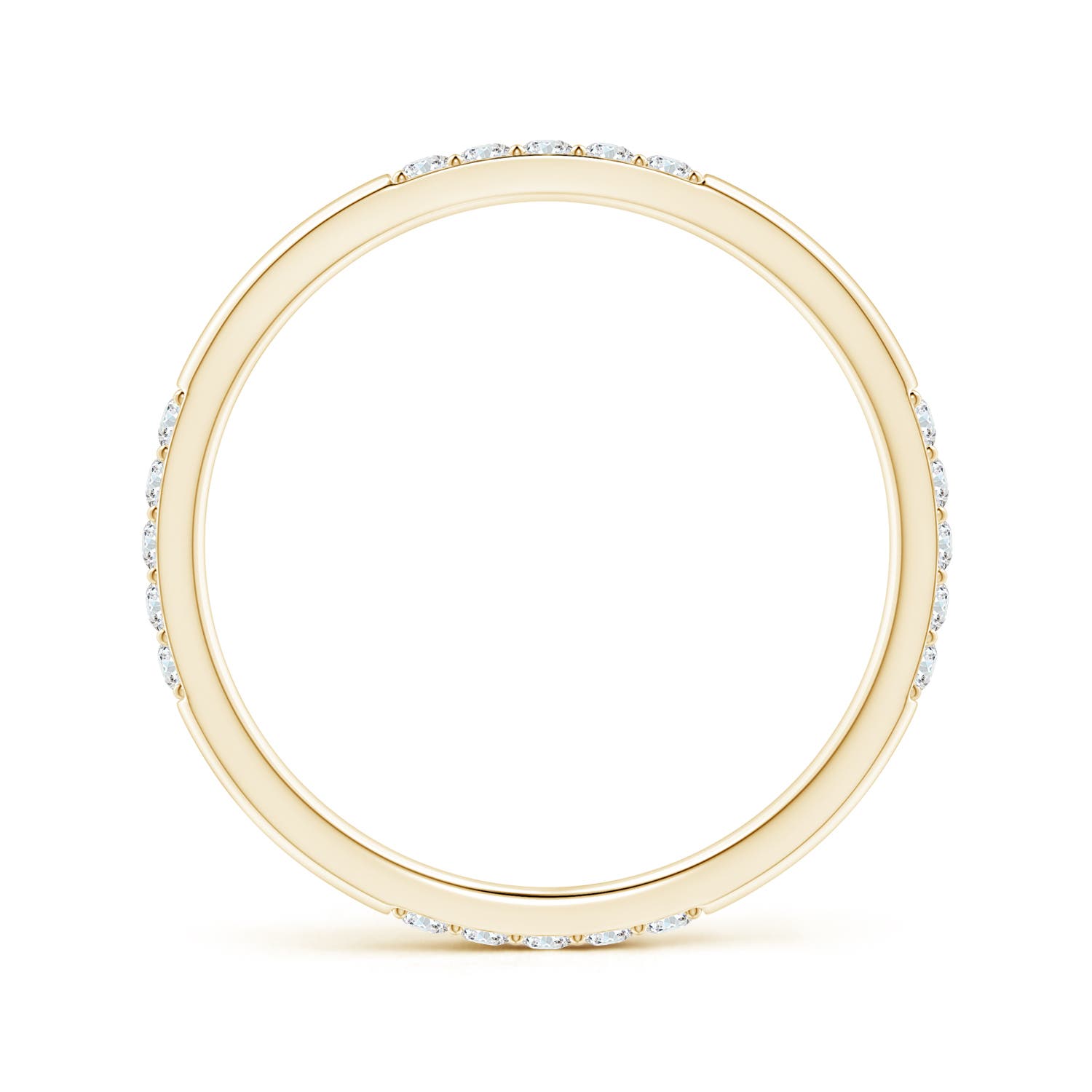 1.3mm GVS2 Prong-Set Diamond Stackable Wedding Band in 65 Yellow Gold