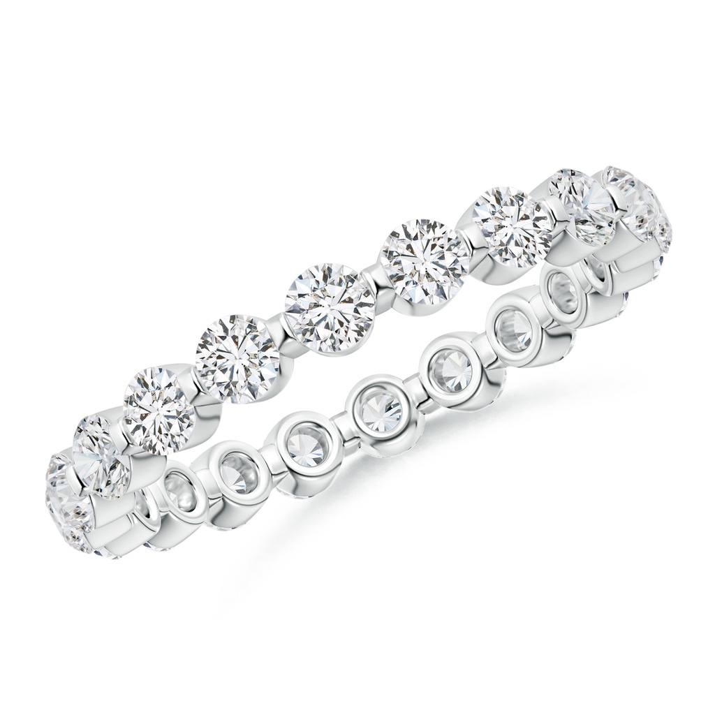 2.4mm HSI2 Prong-Set Diamond Eternity Stackable Band in 50 White Gold