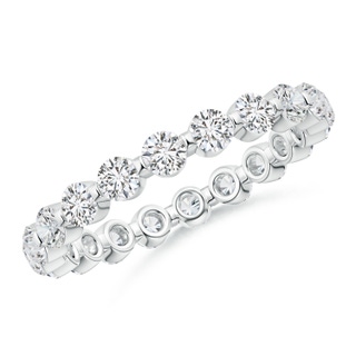 2.4mm HSI2 Prong-Set Diamond Eternity Stackable Band in 55 White Gold