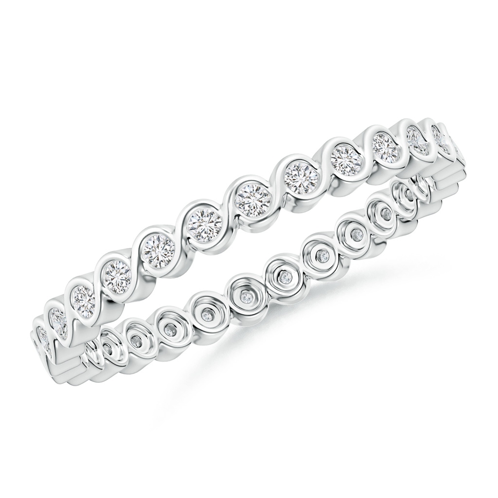 1.45mm HSI2 Bezel-Set Diamond Eternity Stackable Band in 50 P950 Platinum