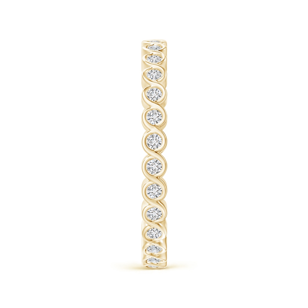 1.45mm HSI2 Bezel-Set Diamond Eternity Stackable Band in 60 Yellow Gold Side-2