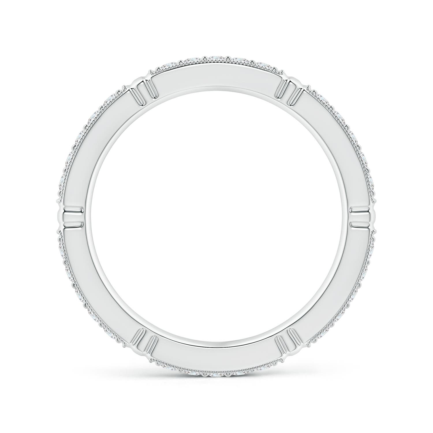 1.4mm GVS2 Pave-Set Diamond Eternity Stackable Band in 50 White Gold