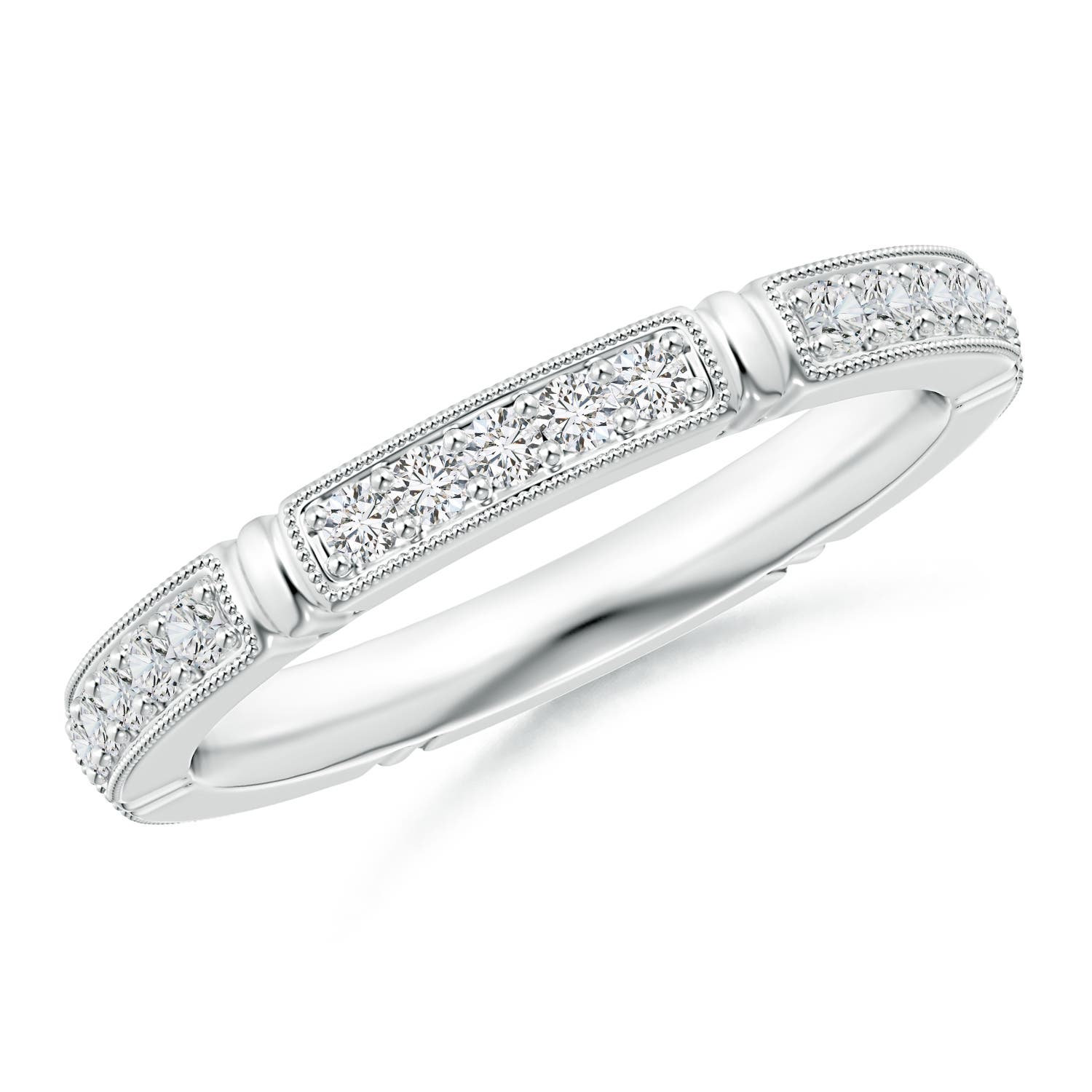1.4mm HSI2 Pave-Set Diamond Eternity Stackable Band in 50 White Gold