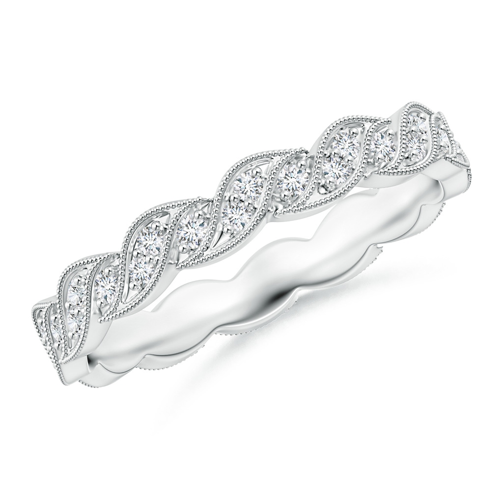 1.35mm GVS2 Pave-Set Diamond Stackable Eternity Band in 65 White Gold