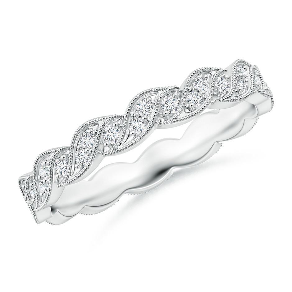 1.35mm GVS2 Pave-Set Diamond Stackable Eternity Band in 65 White Gold 