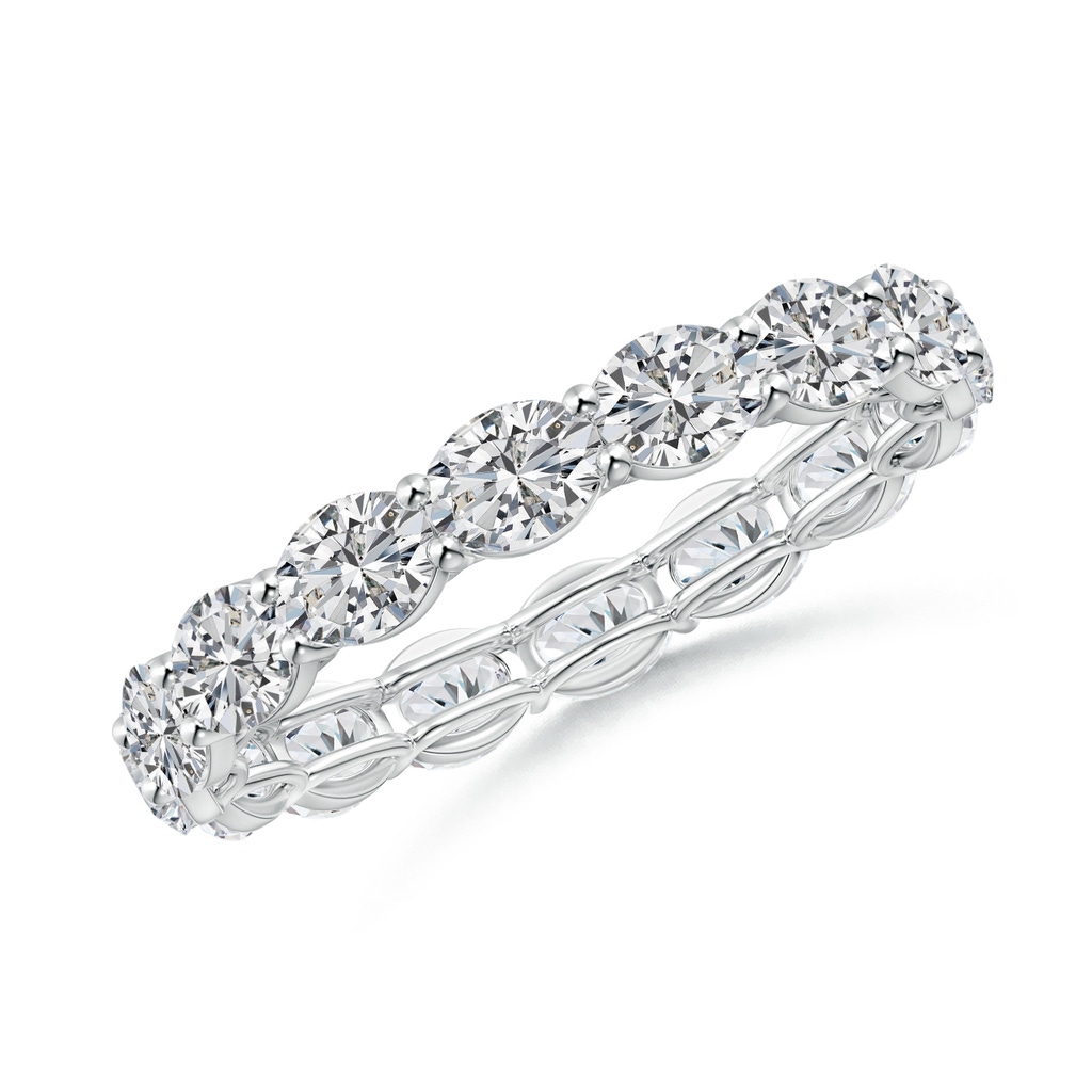 4x3mm HSI2 East-West Oval Diamond Full Eternity Wedding Ring in 55 P950 Platinum