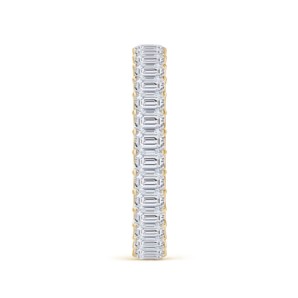 3x2mm HSI2 Prong-Set Emerald-Cut Diamond Eternity Wedding Ring in 55 Yellow Gold Side 299