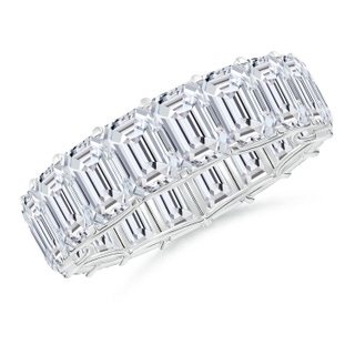 6x4mm HSI2 Prong-Set Emerald-Cut Diamond Eternity Wedding Ring in 55 P950 Platinum