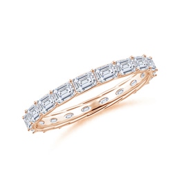 Emerald Cut Lab Grown Diamond Eternity Rings