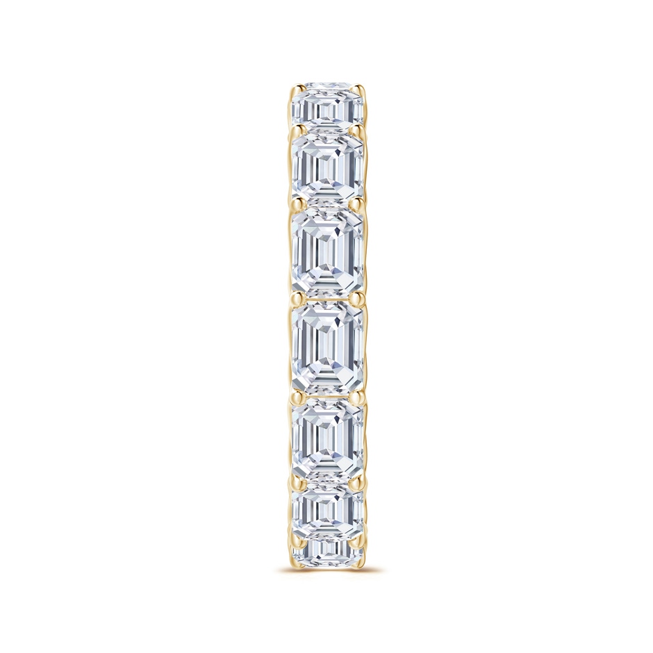 4x3mm GVS2 East-West Emerald-Cut Diamond Eternity Wedding Ring in 55 Yellow Gold side-2