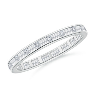 3x1.5mm GVS2 Channel-Set Baguette Diamond Full Eternity Wedding Ring in 55 P950 Platinum