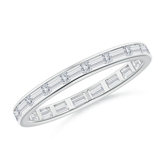 3x1.5mm GVS2 Channel-Set Baguette Diamond Full Eternity Wedding Ring in 55 White Gold