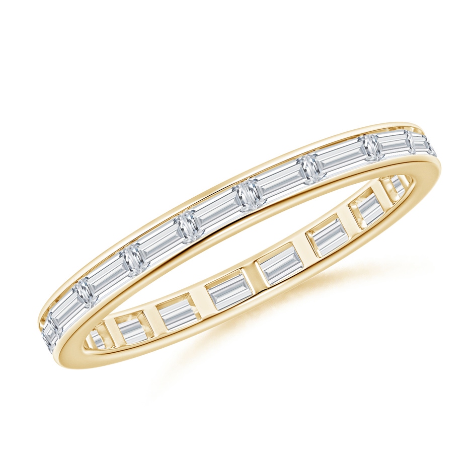 3x1.5mm GVS2 Channel-Set Baguette Diamond Full Eternity Wedding Ring in 55 Yellow Gold 