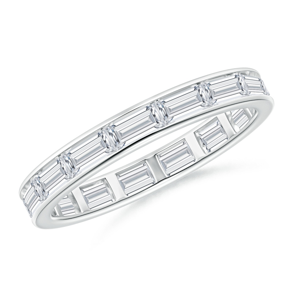 4x2mm GVS2 Channel-Set Baguette Diamond Full Eternity Wedding Ring in 70 P950 Platinum