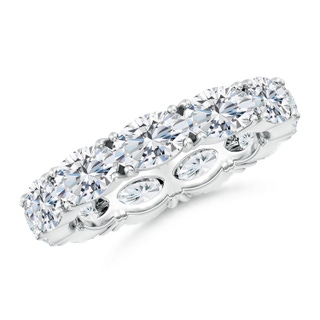 6x4mm GVS2 East-West Oval Diamond Eternity Wedding Band in 60 S999 Silver