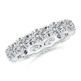 6x4mm HSI2 East-West Oval Diamond Eternity Wedding Band in 60 P950 Platinum