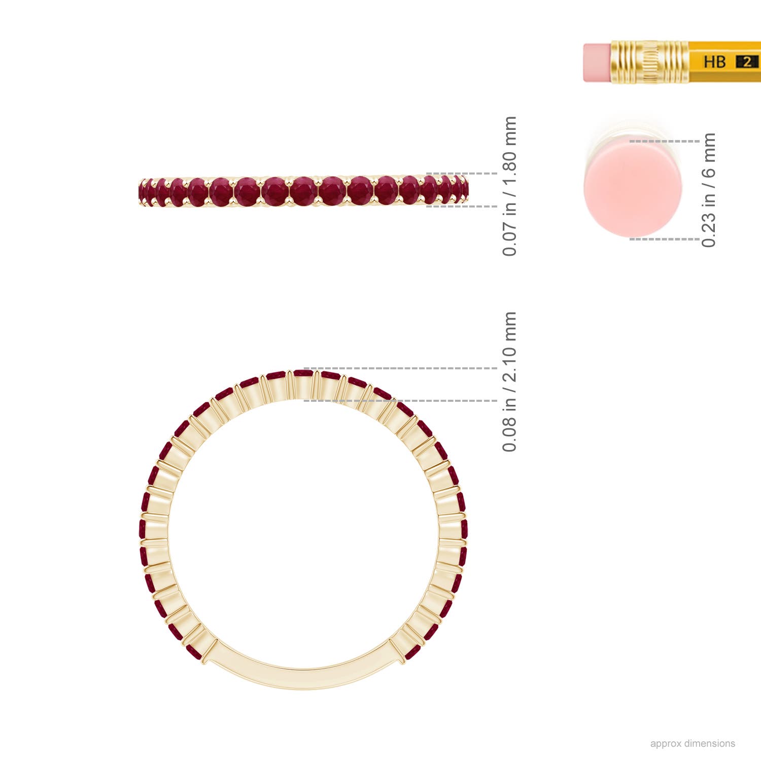 A - Ruby / 0.93 CT / 14 KT Yellow Gold