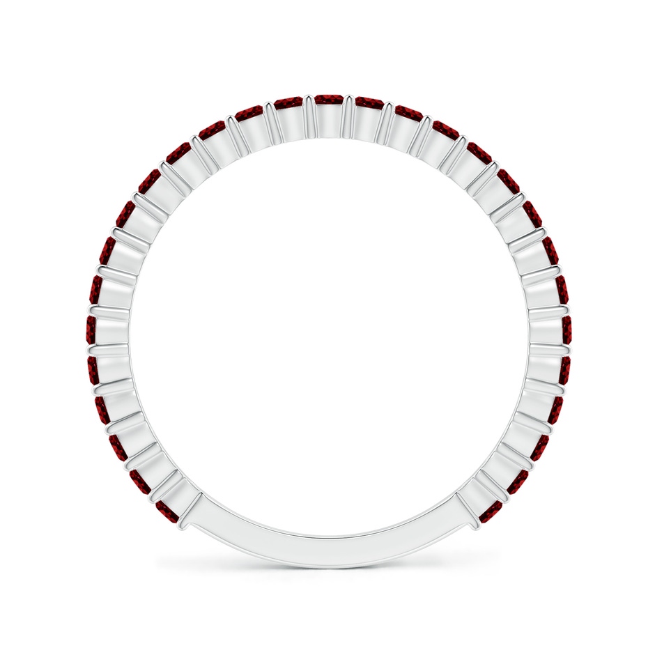 1.6mm AAAA Prong Set Round Ruby Eternity Wedding Band in White Gold side-1