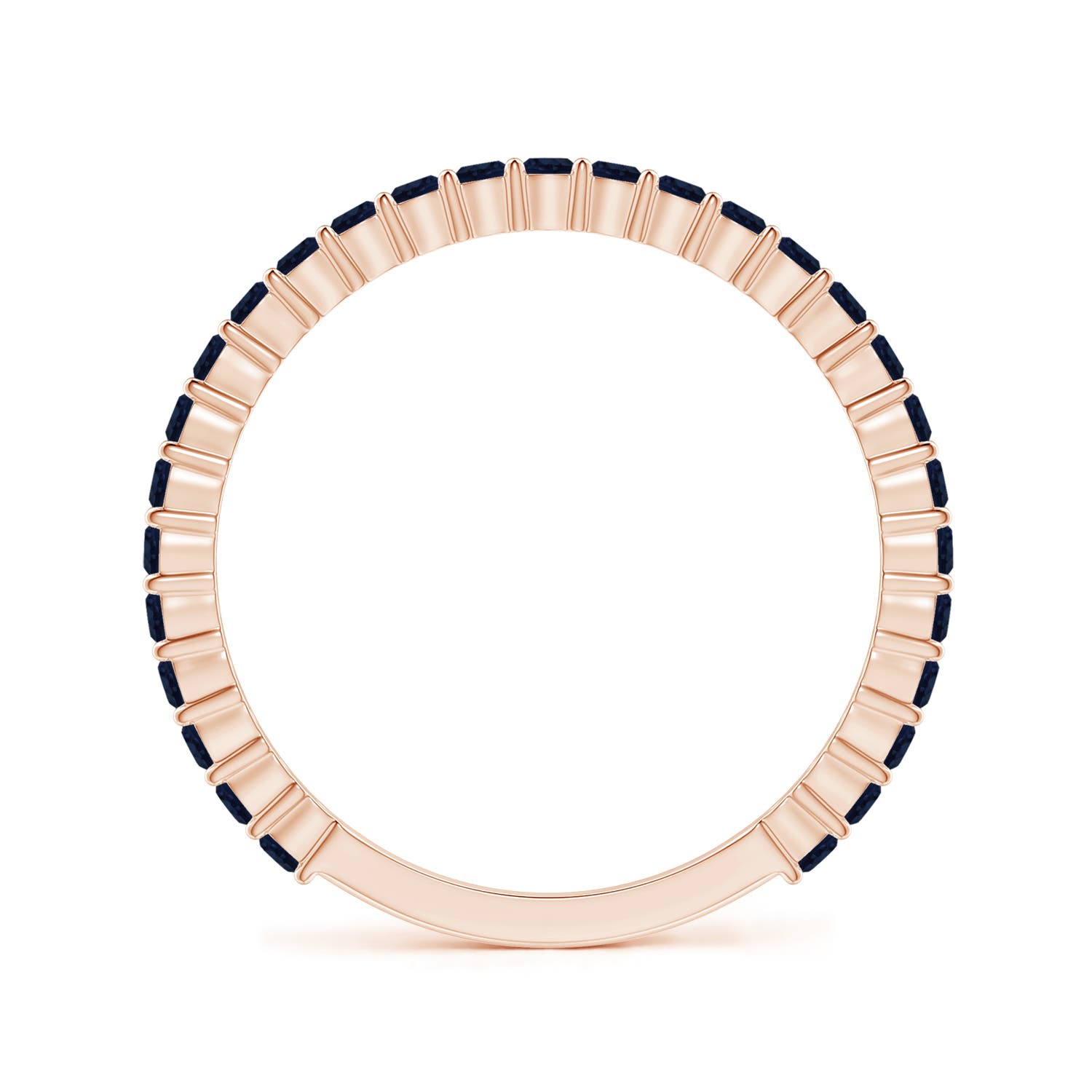 A - Blue Sapphire / 0.73 CT / 14 KT Rose Gold