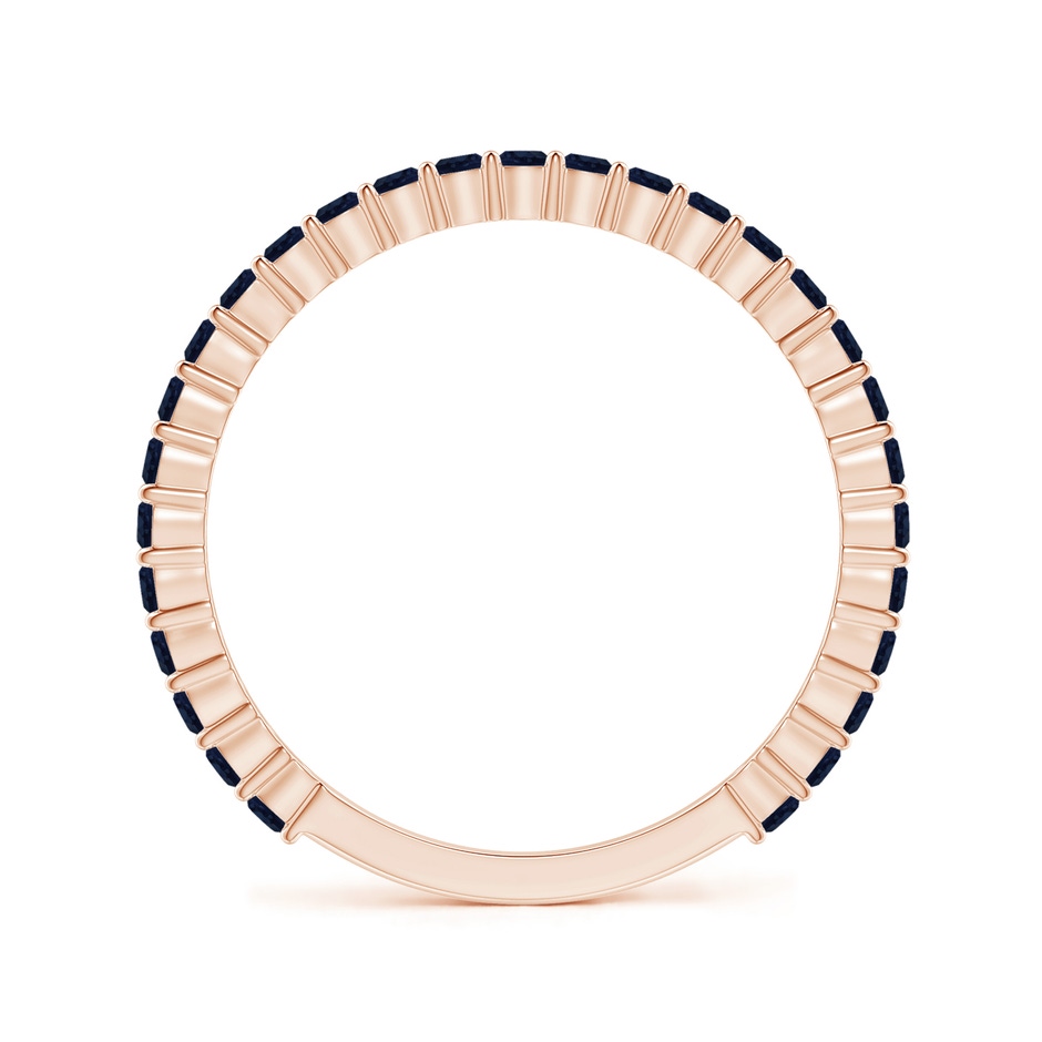1.6mm A Prong Set Round Blue Sapphire Eternity Wedding Band in Rose Gold side-1