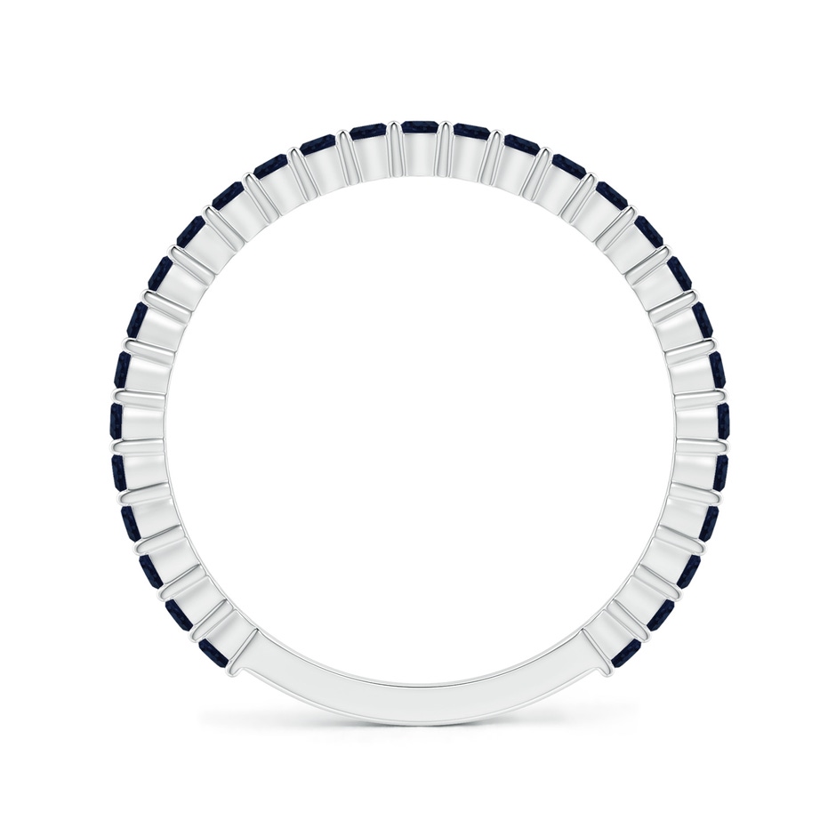 1.6mm A Prong Set Round Blue Sapphire Eternity Wedding Band in White Gold side-1
