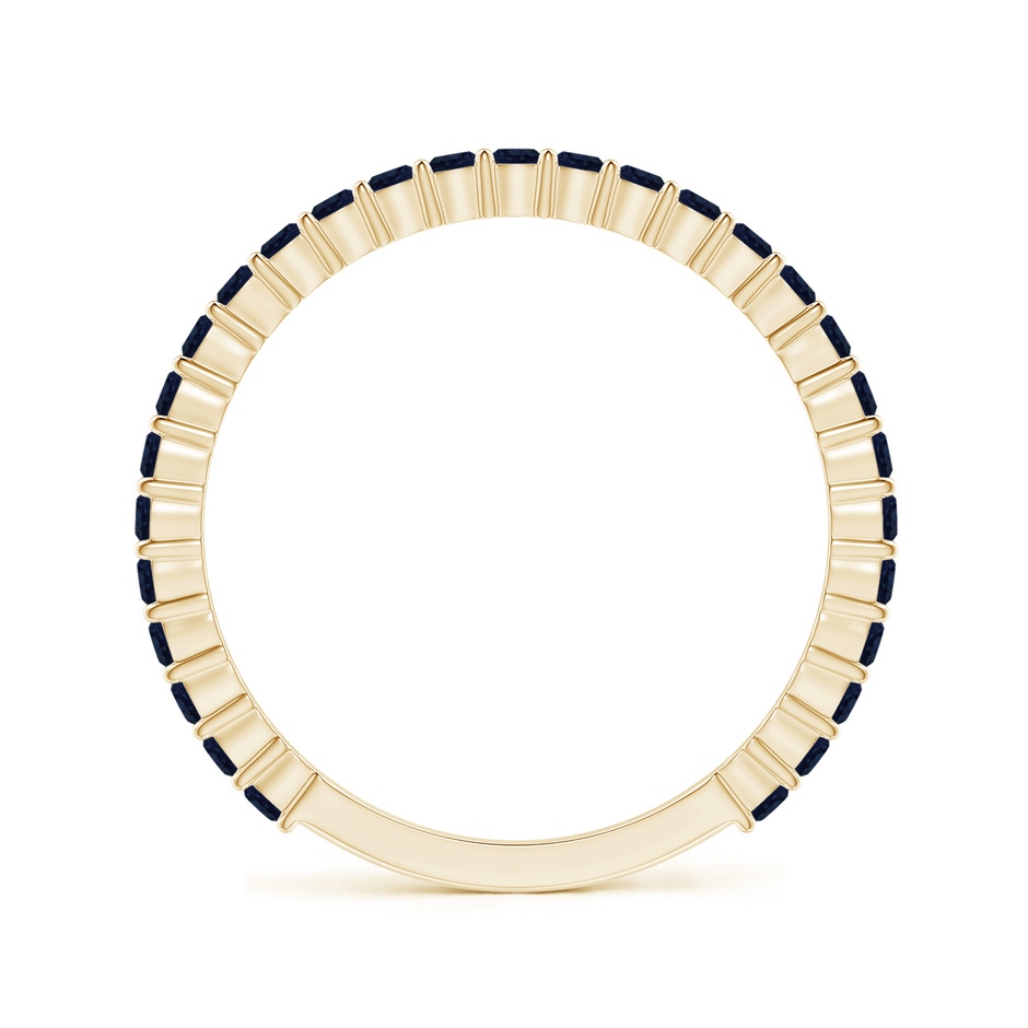 1.6mm A Prong Set Round Blue Sapphire Eternity Wedding Band in Yellow Gold side-1