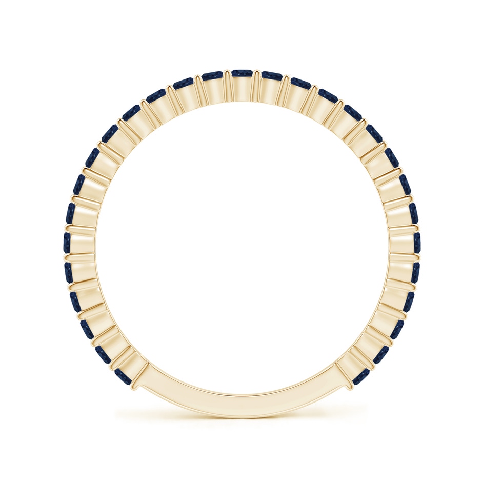 1.6mm AA Prong Set Round Blue Sapphire Eternity Wedding Band in Yellow Gold side-1