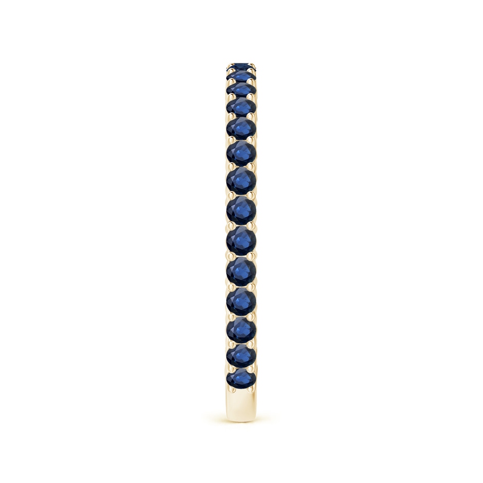 1.6mm AA Prong Set Round Blue Sapphire Eternity Wedding Band in Yellow Gold side-2