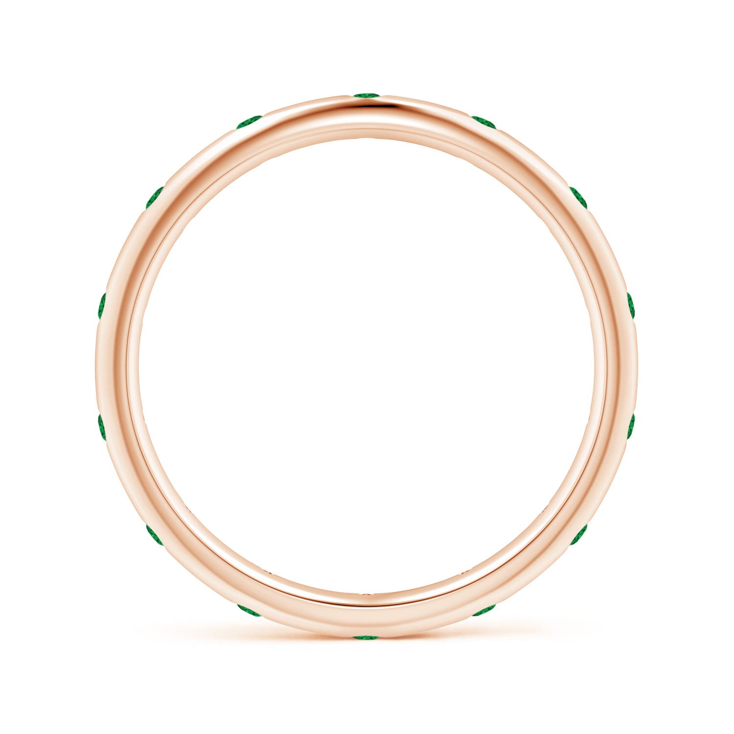 AAA - Emerald / 0.21 CT / 14 KT Rose Gold