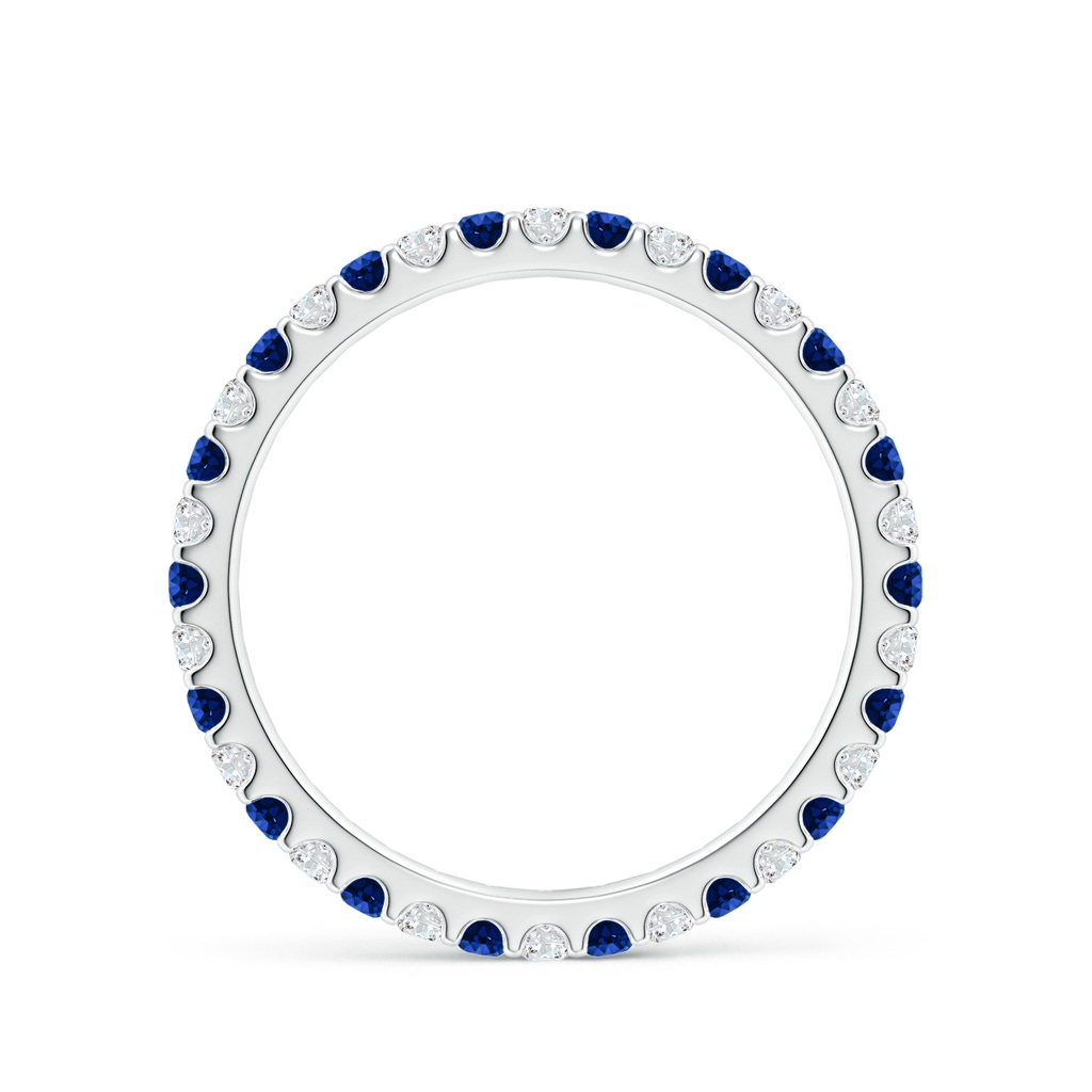 1.7mm Lab-Grown Shared Prong Sapphire and Diamond Eternity Band in 60 P950 Platinum - side 199
