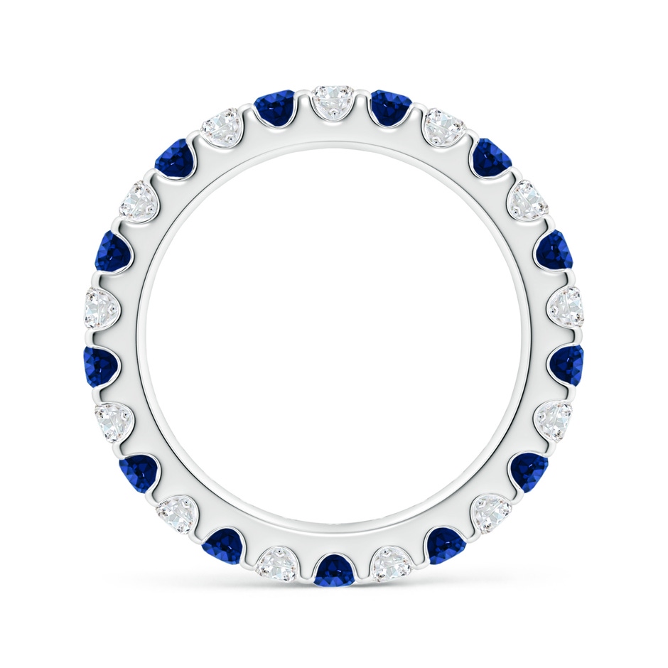 2.8mm Lab-Grown Shared Prong Sapphire and Diamond Eternity Band in 60 White Gold side 199