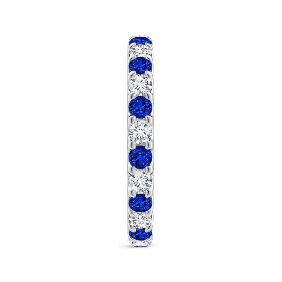 2.8mm Lab-Grown Shared Prong Sapphire and Diamond Eternity Band in 60 White Gold side 299