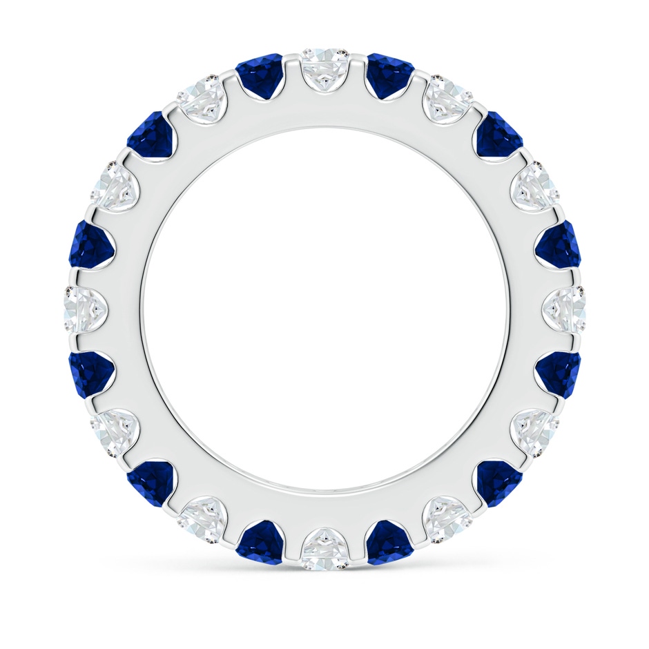 3mm Lab-Grown Shared Prong Sapphire and Diamond Eternity Band in 65 White Gold side 199