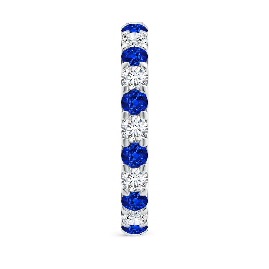 3mm Lab-Grown Shared Prong Sapphire and Diamond Eternity Band in 65 White Gold side 299