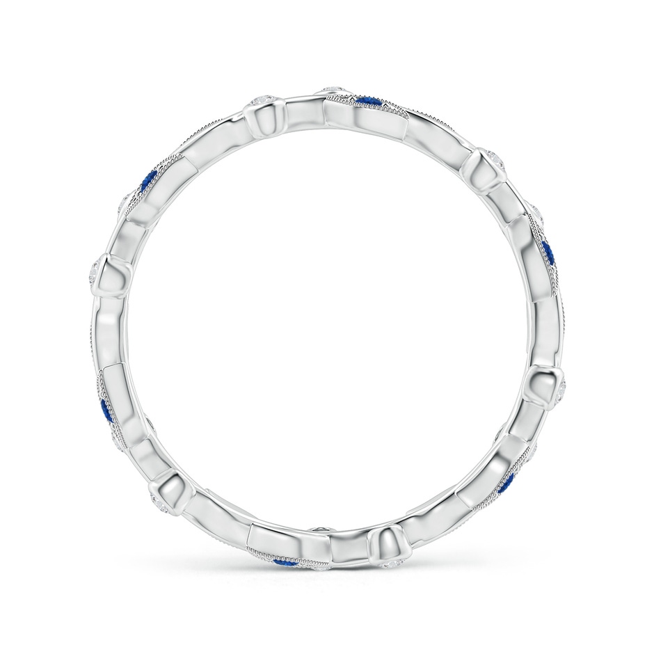 1.3mm AAA Sapphire Vine and Leaf Eternity Band in 70 White Gold side 1