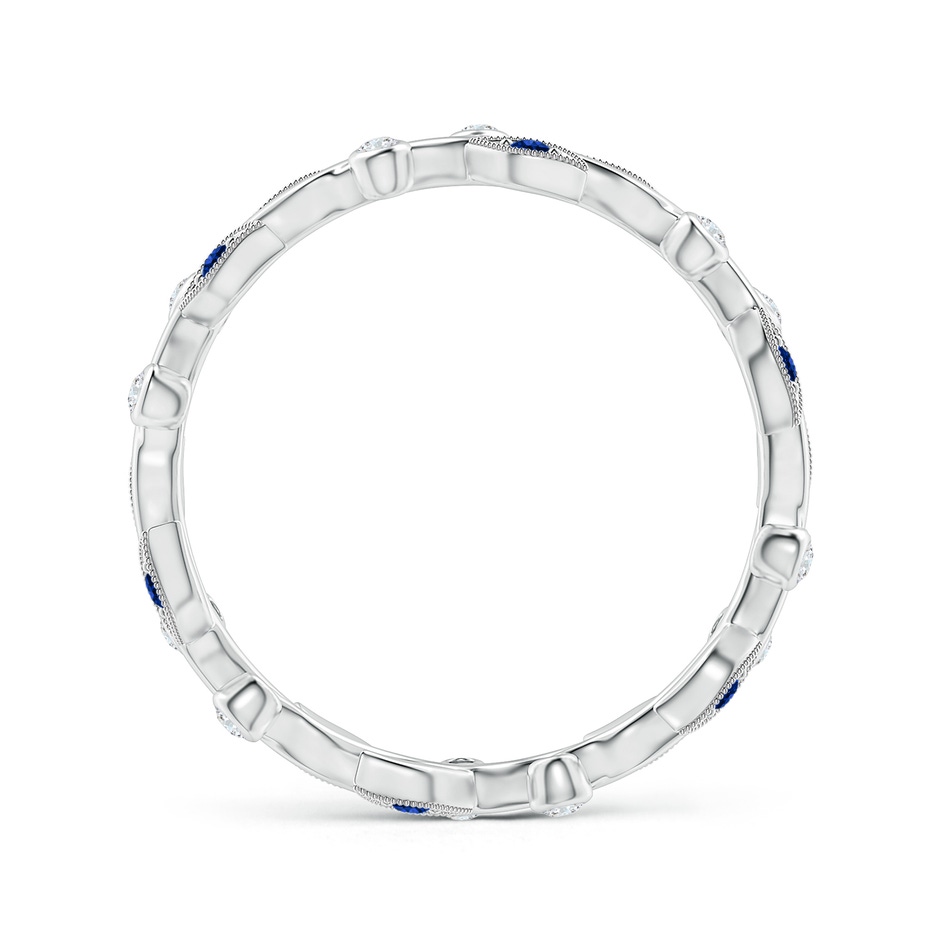 1.3mm AAAA Sapphire Vine and Leaf Eternity Band in 55 White Gold side 1