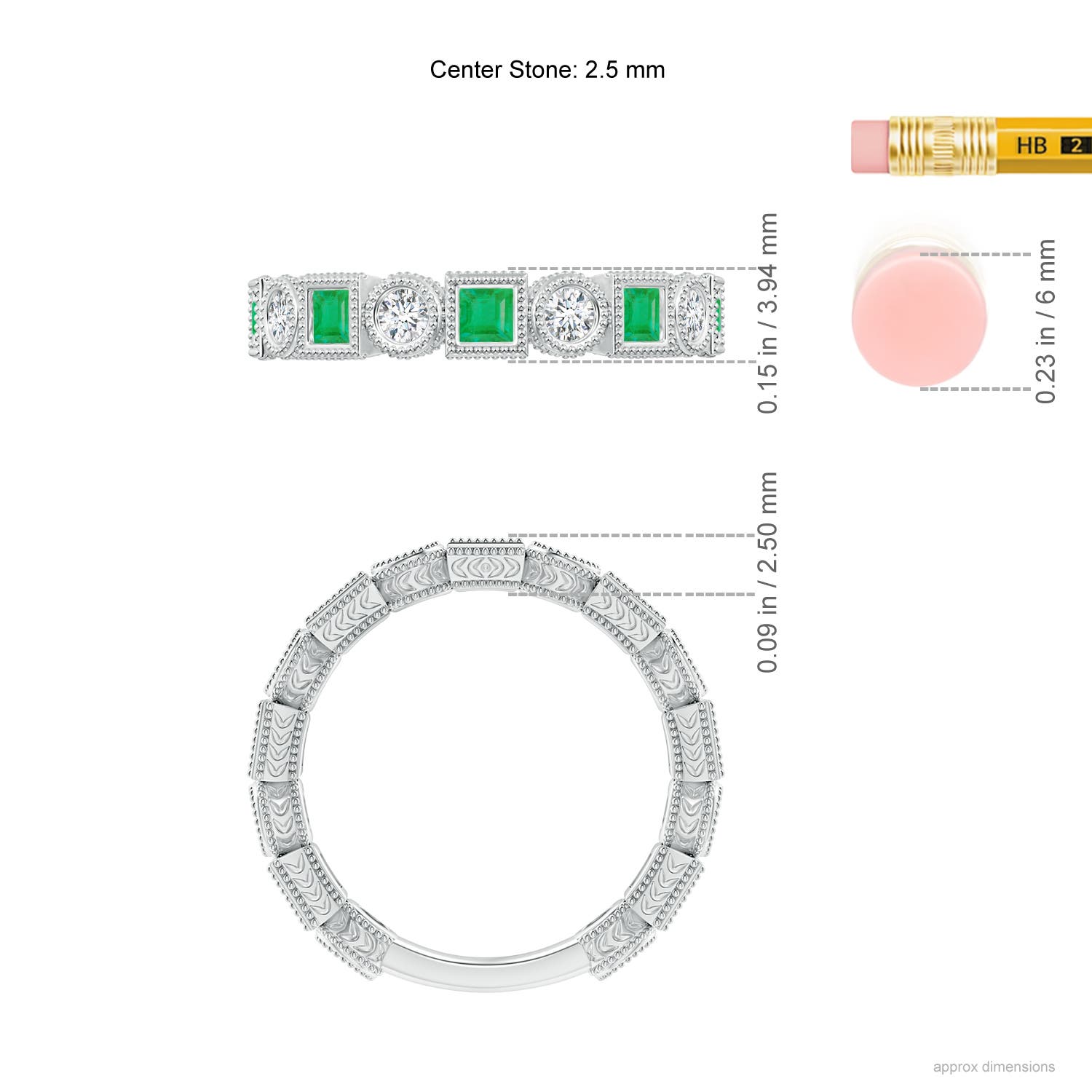 A - Emerald / 1.11 CT / 14 KT White Gold