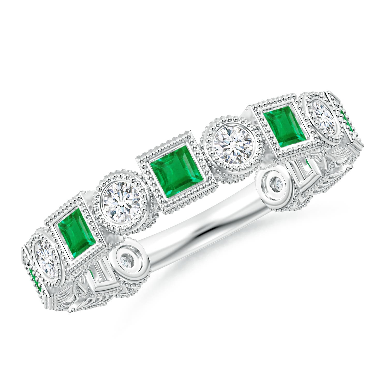 AA - Emerald / 1.11 CT / 14 KT White Gold