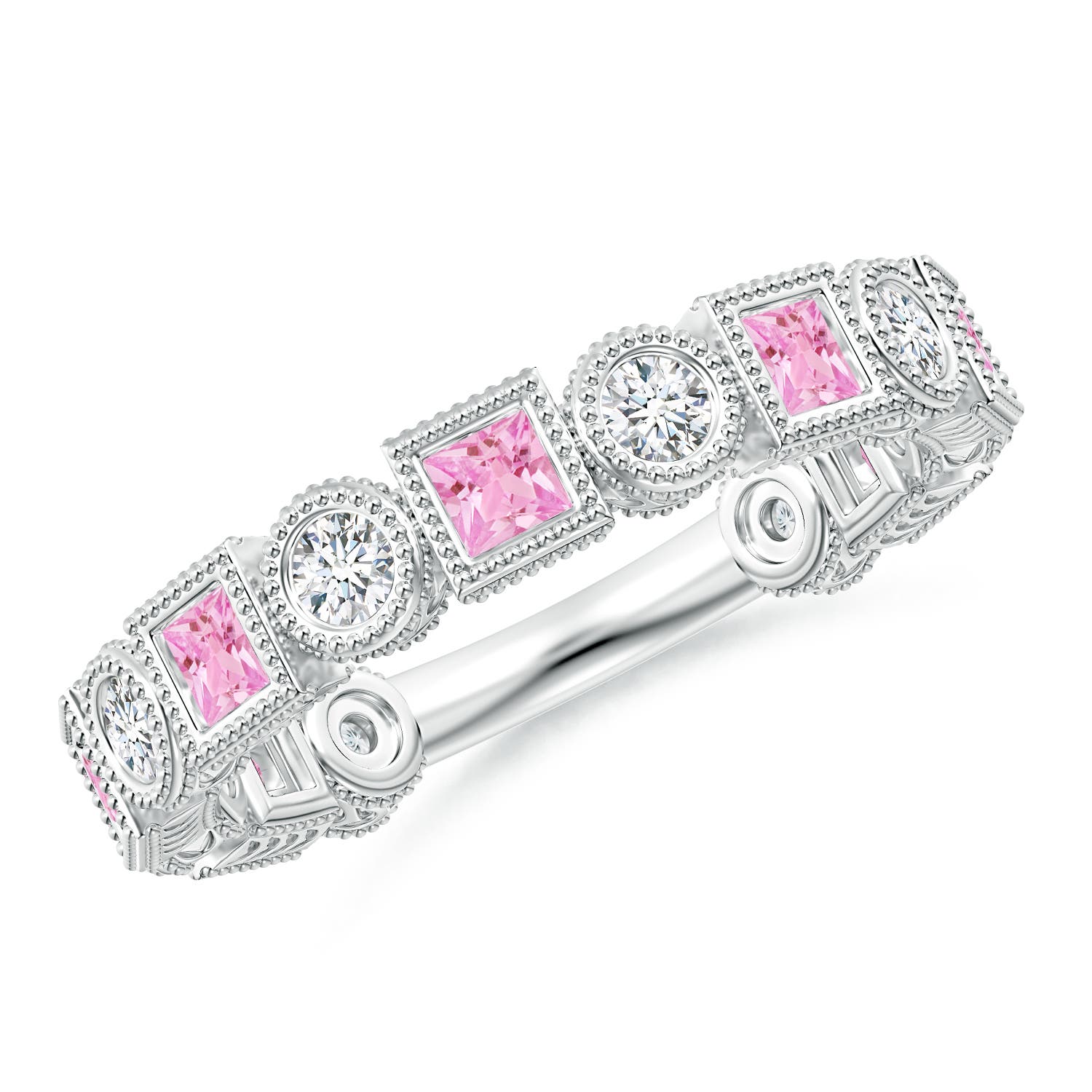 A - Pink Sapphire / 1.46 CT / 14 KT White Gold