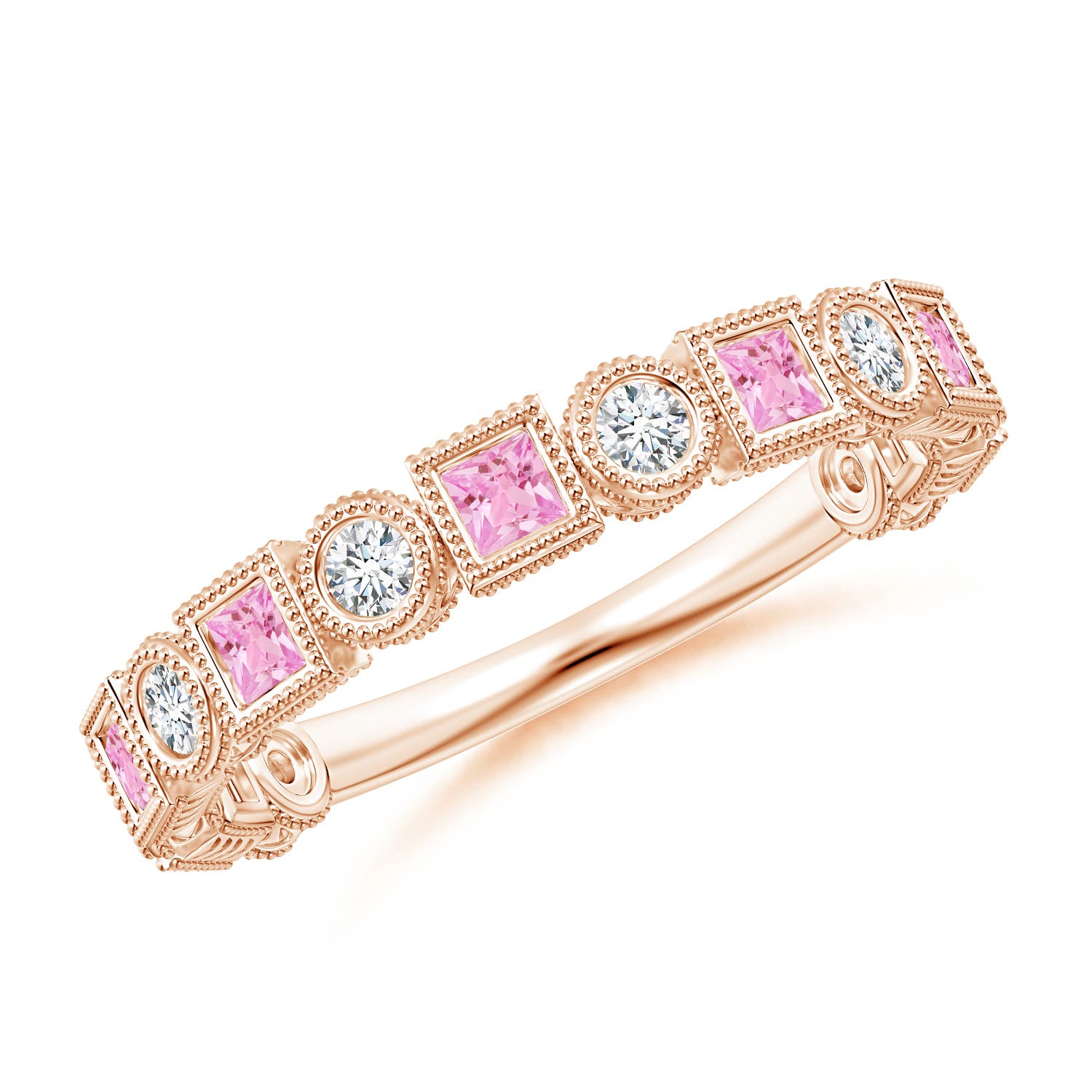 A - Pink Sapphire / 0.77 CT / 14 KT Rose Gold