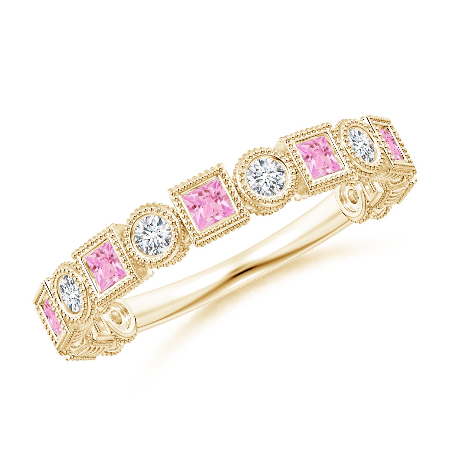 A - Pink Sapphire / 0.77 CT / 14 KT Yellow Gold