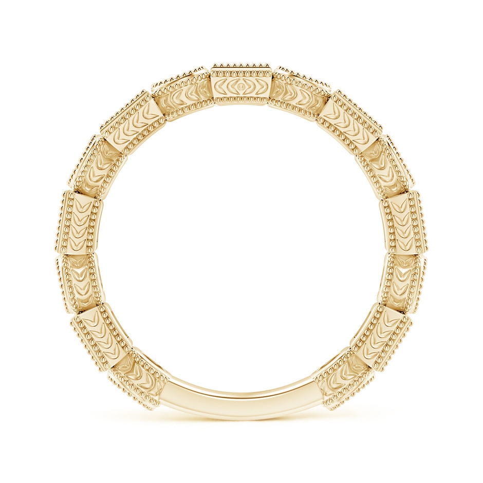 2.5mm AA Bezel-Set Square Ruby and Round Diamond Band in Yellow Gold side-1