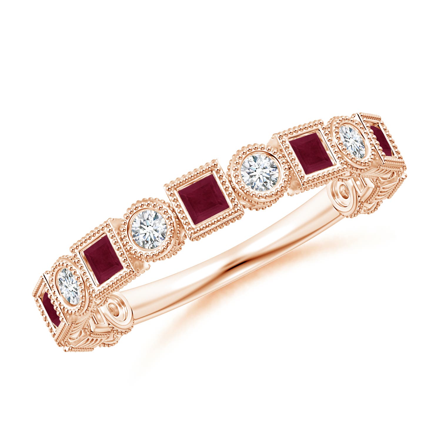 A - Ruby / 0.7 CT / 14 KT Rose Gold