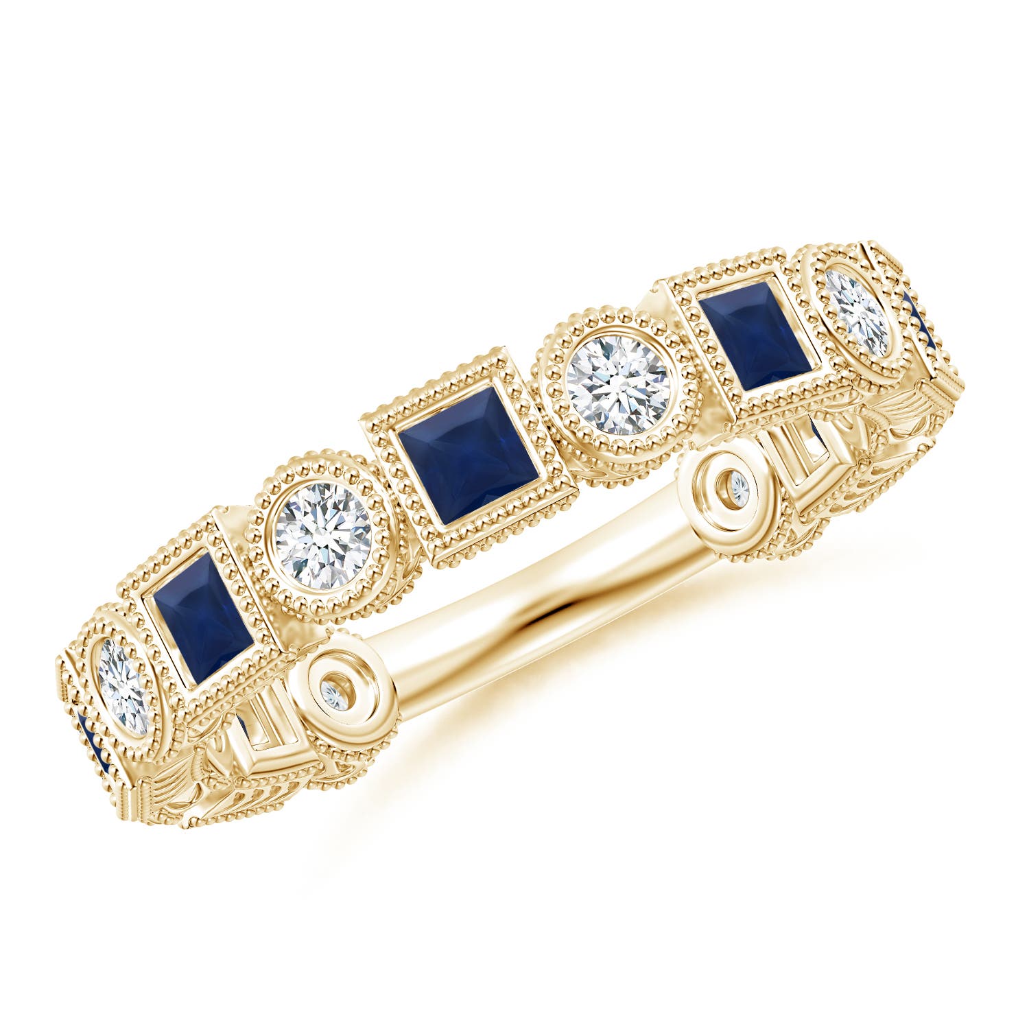 A - Blue Sapphire / 1.25 CT / 14 KT Yellow Gold