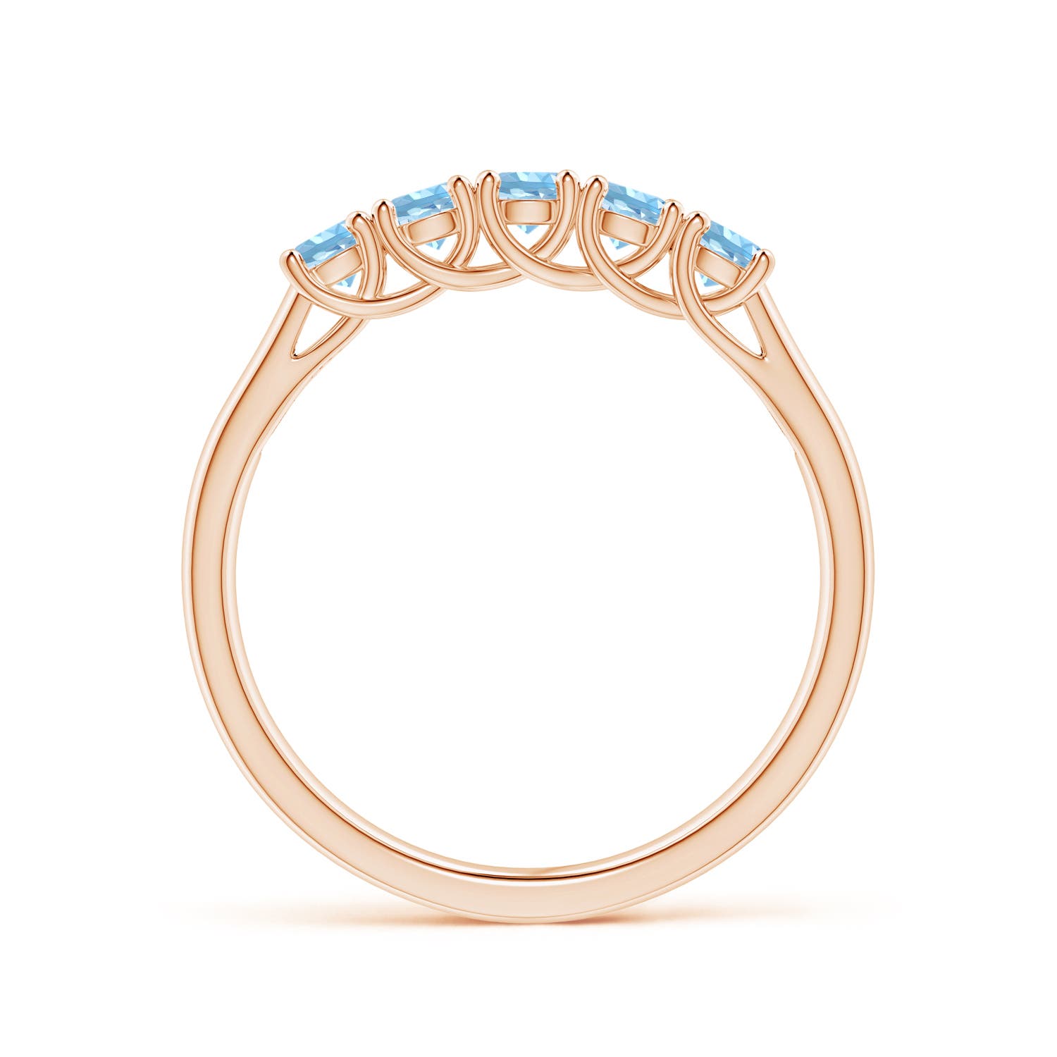 AAAA - Aquamarine / 0.4 CT / 14 KT Rose Gold