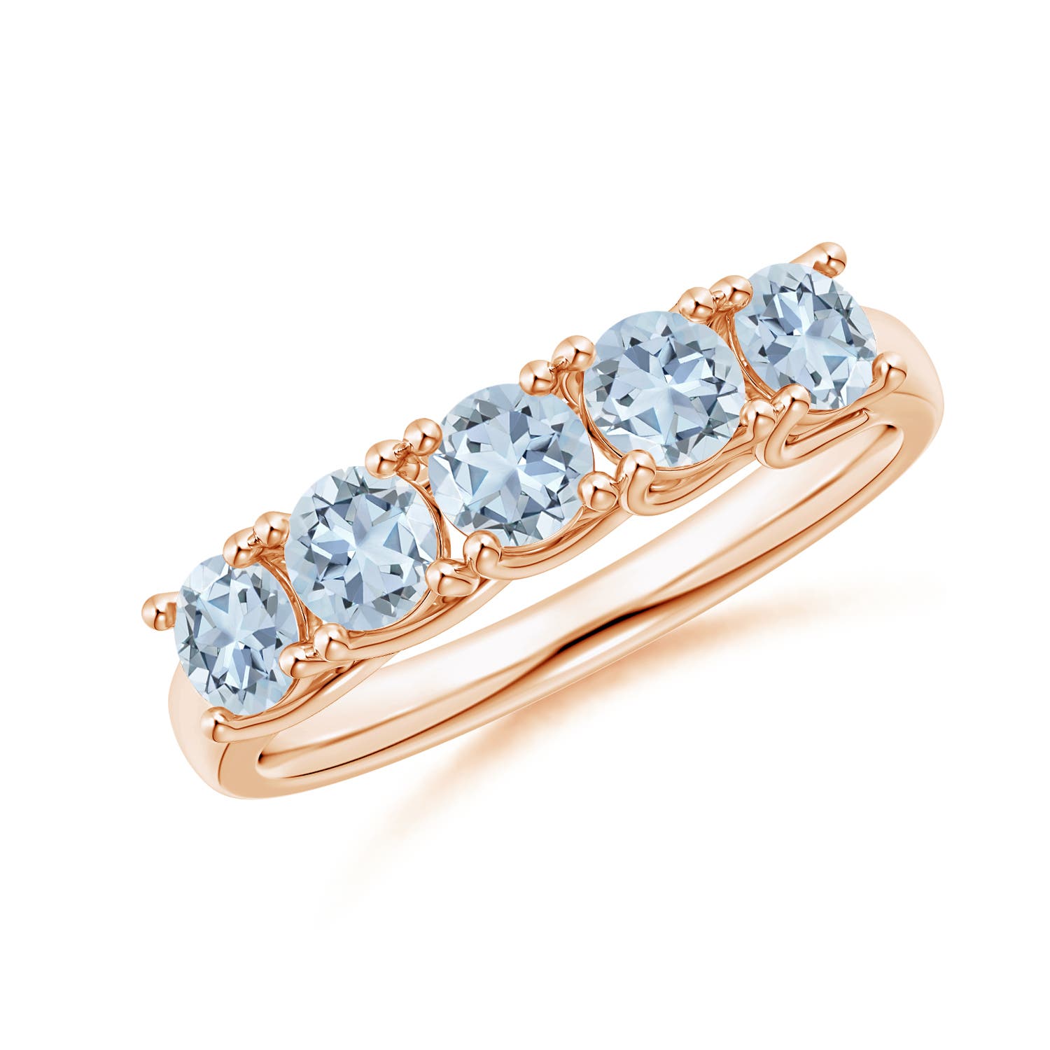 A - Aquamarine / 0.9 CT / 14 KT Rose Gold